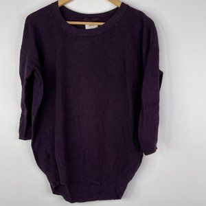 ARITZIA WILFRED Women Purple Silk Cashmere Blend Lightweight Sweater Top
